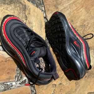 Black Red Animal Print Air Max 97 Women’s 7